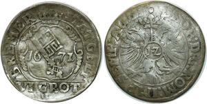 O5138 German Bremen 6 Grote Léopold I 1/12 Taler 1672 Silver ->M offer