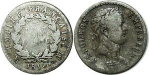O5152 Très Rare demi-Franc 50 centimes Napoléon 1810 MA Marseille Argent