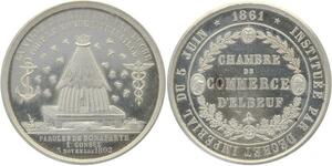 O5158 Medaille Paroles Bonaparte Consul 1802 1861 Elbeuf Argent SUP