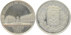 O5162 Medaille Chambre commerce Nancy 1855 Borrel Argent SPL ->Make offer