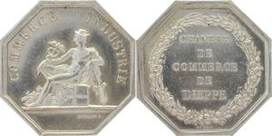 O5166 Medaille Octogonale Chambre Commerce Dieppe Domard Argent >Make offer