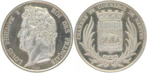 O5169 Medaille Louis-Philippe I 1830 1848 Chambre commerce Nantes Barre Argent