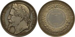 O5175 Rare Coffret Napoleon III Moulins Animaux 1862 Argent SPL ->Make offer