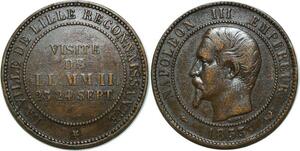 O5181 Module 10 Centimes Napoleon III 1853 Visite Lille 23 24 Sept Barre