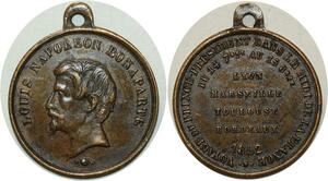 O5185 Medaille Louis Napoleon Bonaparte Toulouse Marseille Bordeaux 1852