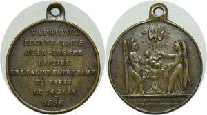 O5193 Medaille Napoleon III Eugene Louis 14 Juin 1856 Notre Dame ->Make offer