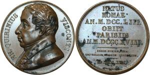 O5241 Medaille Ennio Quirino Visconti 1751 1818 antiquarian Baron Desnoyers SPL