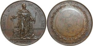 O5249 Rare Medaille Charles X Sacre Roi 1825 Gayrard Baron Desnoyers SPL