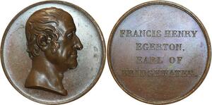 O5266 Scarce Medal UK Francis Henry Egerton Bridgewater Count Desnoyers SPL