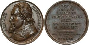 O5271 Scarce Medal Sweden Axel Oxenstierna 1821 Salmson Desnoyers SPL