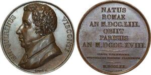 O5279 Medaille Ennio Quirino Visconti 1751 1818 antiquarian Baron Desnoyers SPL
