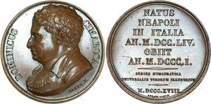 O5297 Rare Medal Dominicus Cimarosa Italy 1749 1801 Barre Desnoyers SPL