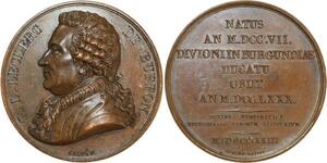 O5304 Scarce Medal 1707-1788 comte Leclerc de Buffon Caqué Baron Desnoyers SPL