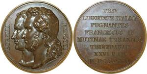 O5306 Rare Austria Medal Franz IV Barre 1831 Borelli Menotti Desnoyers SPL