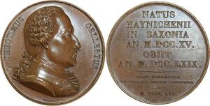 O5308 Scarce Medal Germany Theotimus Gellertus 1715 1769 Brandt Baron Desnoyers SPL