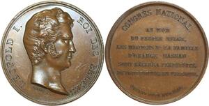 O5311 Rare Medal Léopold I Belges Famille Orange Nassau 1830 Desnoyers SPL