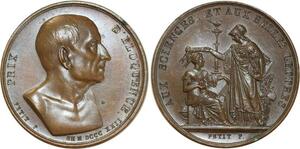 O5315 Rare Medal Prix Eloquence 1822 Science Belles Lettres Petit Desnoyers SPL