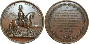 O5323 Scarce España Medalla Fernando VII Los Borbones Sagau 1825 Desnoyers SPL