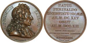 O5325 Scarce Medal Italy Cassini maths astronomy 1823 Peuvrier Desnoyers SPL
