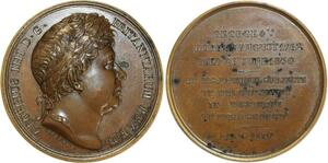 O5327 Scarce Medal Georges IV King UK durand Baron Desnoyers SPL ->Make offer