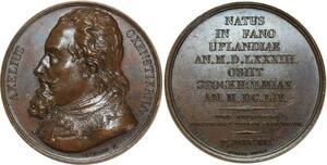 O5338 Scarce Medal Chancellor Sweden Axelius Oxenstierna durand Desnoyers SPL