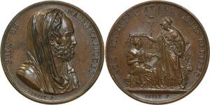 O5351 Rare Medaille Prix mathematiques Belles Lettres Baron Desnoyers SPL