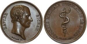 O5382 Rare Medaille Xavier Bichat Medecine 1807 Galle Baron Desnoyers SPL