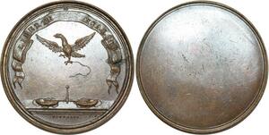 O5395 Rare Medaille uniface Prix Musée Bordeaux Aigle T. F Baron Desnoyers SPL