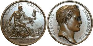 O5406 Rare Medaille Napoleon I Bataille Eylau Brenet 1807 Baron Desnoyers SPL