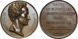 O5427 Rara Italia Medal V Alfieri 1749 1803 Conte Cortemilia Desnoyers SPL