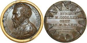 O5438 Rara Medal Italy M Angelus Bonarotus noble 1819 Gayrard Desnoyers SPL