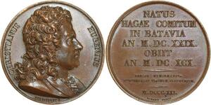 O5439 Scarce Medal Cl Huygens 1629 1695 Physicist Henrionnet Desnoyers SPL