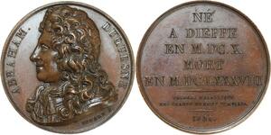 O5440 Rare Medaille A duquesne 1610 1688 Officier Marine Domard Desnoyers SPL