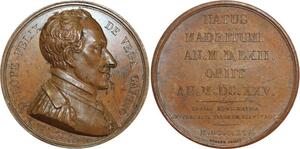 O5441 Scarce Medal Roga Lope de Vega 1562 1635 Writer Rogat Baron Desnoyers SPL