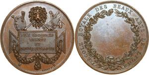 O5442 Rare Medaille Prix Grognard Barre Ecole Royale Beaux Arts Desnoyers SPL