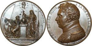 O5467 Rare Medaille duc Berry église St Maurice 1822 Lille Baron Desnoyers SUP