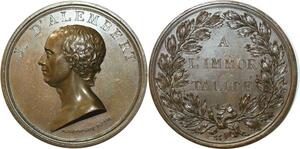 O5488 Medaille Jean Alembert Immortalité Gatteaux 1785 1827 Baron Desnoyers SPL