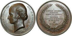 O5498 Rare Coffret Medaille Achille Leclère Architecte Petit 1853 Desnoyers