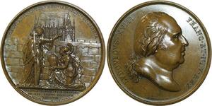 O5510 Rare Medaille Louis XVIII duc Enghien 1816 Paris Gayrard Desnoyers SPL