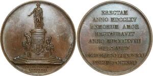 O5521 Medaille Louis XVII Statue Louis XV Reims depaulis 1818 Desnoyers SPL