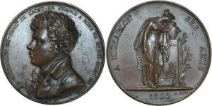 O5532 Medal Achille-E Michallon Peintre Hommage Amis 1823 Tiolier Desnoyers SUP