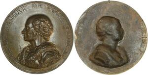 O5544 Unique Fonte Arouet de Voltaire 1694 15CM Pedegree Baron Desnoyers SUP