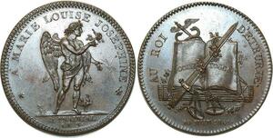 O5649 Rare Medal Consulat Roi Reine Étrurie Paris 1801 Desnoyers PCGS SP64