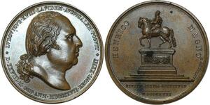 O5679 Rare Medal Louis XVIII Henri IV Statut Andrieu 1817 Desnoyers SPL