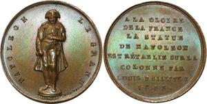 O5697 Jeton Statue Napoleon Colonne Louis-Philippe Baron Desnoyers FDC