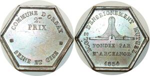 O5709 Rare Jeton Louis-Philippe 1834 Archange Orsay 2eme prix Desnoyers SUP