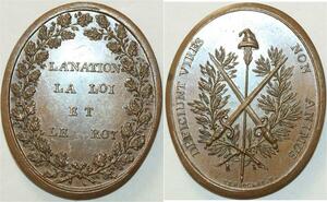 O5715 Rare Medaille Constitution Nation Loi Roy Trébuchet 1791 Desnoyers SPL