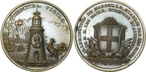 O5740 Rare Medal Marseille Louis XVI Gatteaux 1785 1786 Desnoyers SPL
