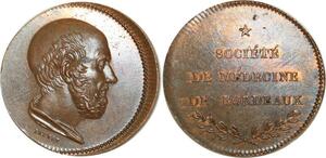 O5752 Rare Jeton Societe Médecine Bordeaux Hippocrate Brenet Desnoyers SPL FDC