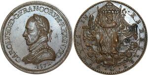 O5764 Rare Medaille Charles IX Saint-Barthélemy 1572 Baron Desnoyers SPL